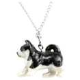 thumbnail image 1 of Little Critterz Jewelry Husky Dog Animal - Hand-painted Decorative Figurine Birthday Gift - Necklace Pendant Porcelain Jewelry, 1 of 1