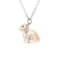 thumbnail image 1 of Little Critterz Jewelry Lop-Earred Rabbit - Handcrafted Birthday Gift Decorative Figurine - Necklace Pendant Porcelain Jewelry, 1 of 1