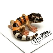 Little Critterz Leopard Gecko "Gladiator" Reptile - Hand-painted Home Decor Reptile Decorative Figurine - Miniature Porcelain Figurine