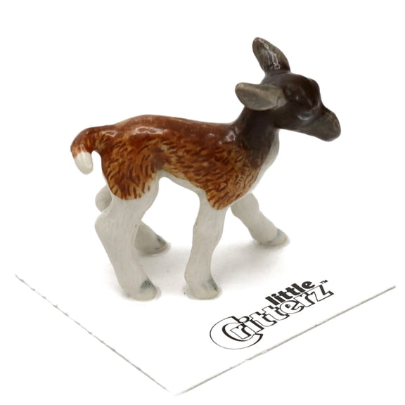 Little Critterz Llama"Inca" Hand-painted - Home Decor Animal Decorative Figurine Birthday Gift - Miniature Porcelain Figurine