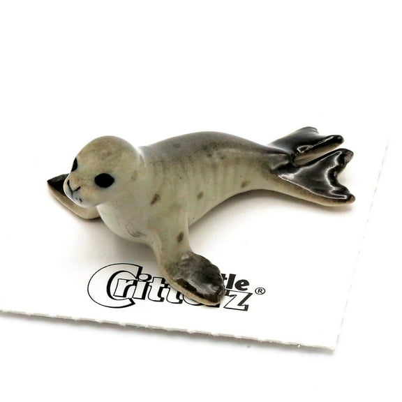 Little Critterz Seal Makana Hand-painted - Home Decor Reptile Birthday Gift Decorative Figurine - Miniature Porcelain Figurine