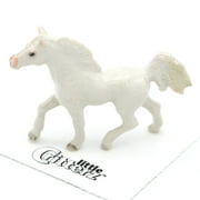 Little Critterz White Horse American Saddlebred "Crystal" - Hand-painted Home Decor Animal Decorative Figurine - Miniature Porcelain Figurine