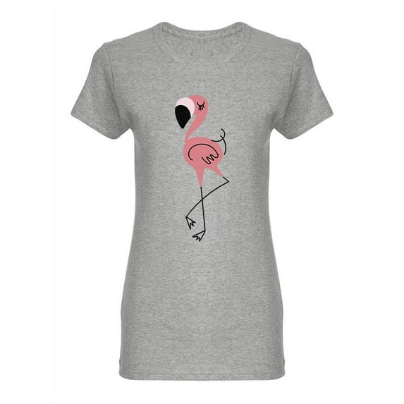 Little Cute Flamingo Shaped T-Shirt Women -Image by Shutterstock, Female Large