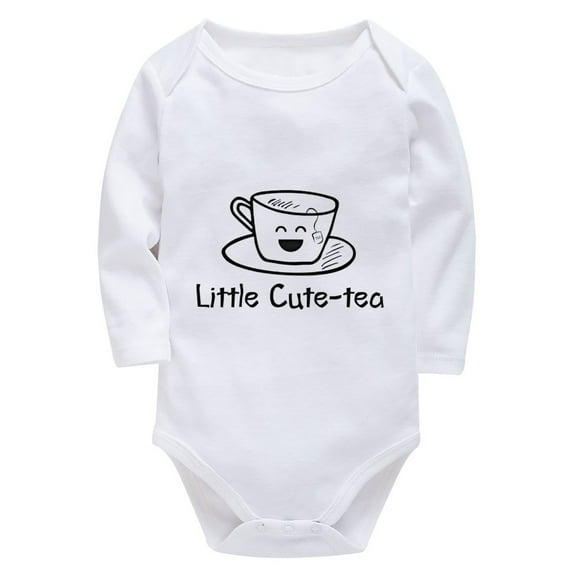 Little Cute-Tea Babys First Outfit Hospital Girl Long Sleeve Home from The Hospital Outfit Boy White Girls Onsie
