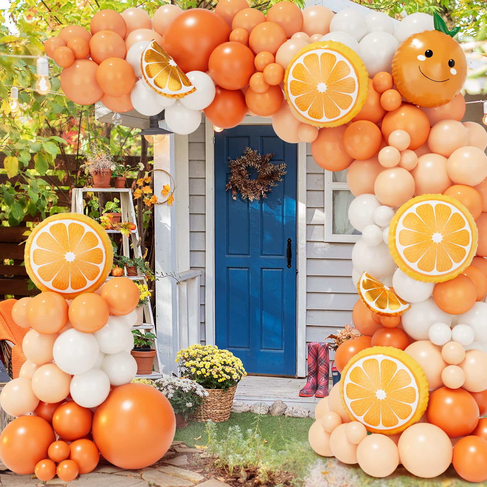 Buy Little Cutie Baby Shower Decorations Orange Balloon Garland A