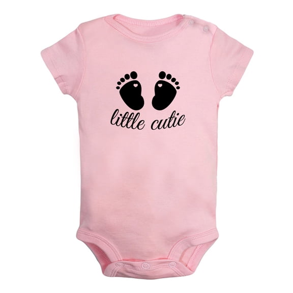 Little Cutie Funny Rompers For Babies, Newborn Baby Unisex Bodysuits, Infant Jumpsuits, Toddler 0-24 Months Kids One-Piece Oufits (Pink, 18-24 Months)