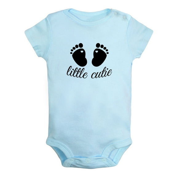 Little Cutie Funny Rompers For Babies, Newborn Baby Unisex Bodysuits, Infant Jumpsuits, Toddler 0-24 Months Kids One-Piece Oufits (Blue, 12-18 Months)