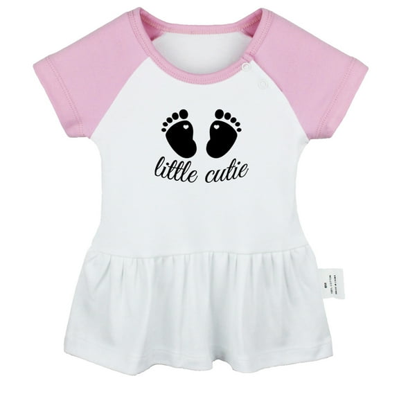 Little Cutie Novelty Dresses For Baby, Newborn Babies Skirts, Infant Princess Dress, 0-24M Kids Graphic Clothes (Pink Raglan Dresses, 12-18 Months)