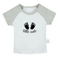 thumbnail image 1 of Little Cutie Novelty T shirt For Baby, Newborn Babies T-shirts, Infant Tops, 0-24M Kids Graphic Tees Clothing (Short Gray Raglan T-shirt, 12-18 Months), 1 of 4