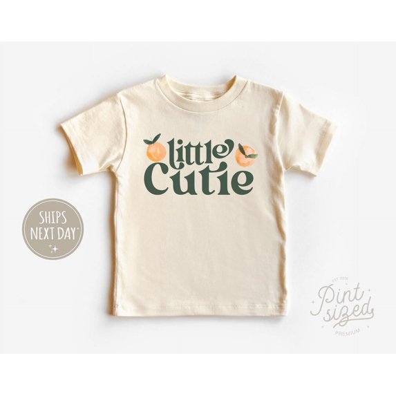 Little Cutie Toddler Shirt - Retro Orange Kids Shirt - Cute Fruit Natural Toddler Tee, New Born, Baby Shower Gift, New Parents Gift