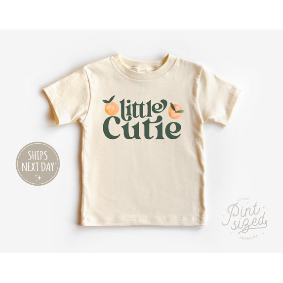 Little Cutie Toddler Shirt - Retro Orange Kids Shirt - Cute Fruit Natural Toddler Tee, New Born, Baby Shower Gift, New Parents Gift