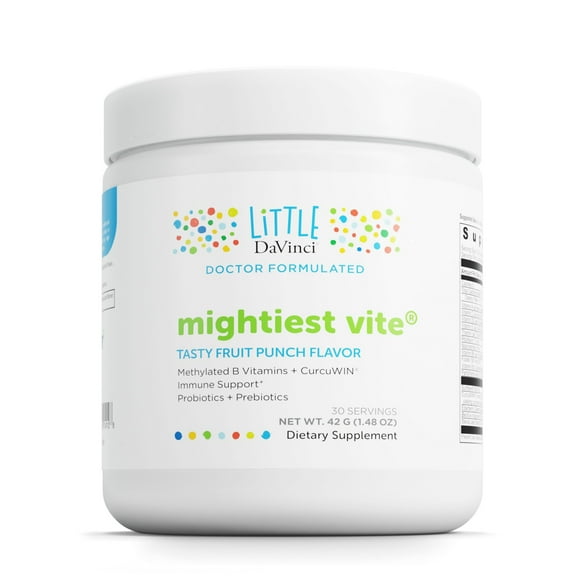 Little DaVinci Mightiest Vite - Children's Multivitamin Powder - Fruit Punch Flavor - 30 Servings - 42 g