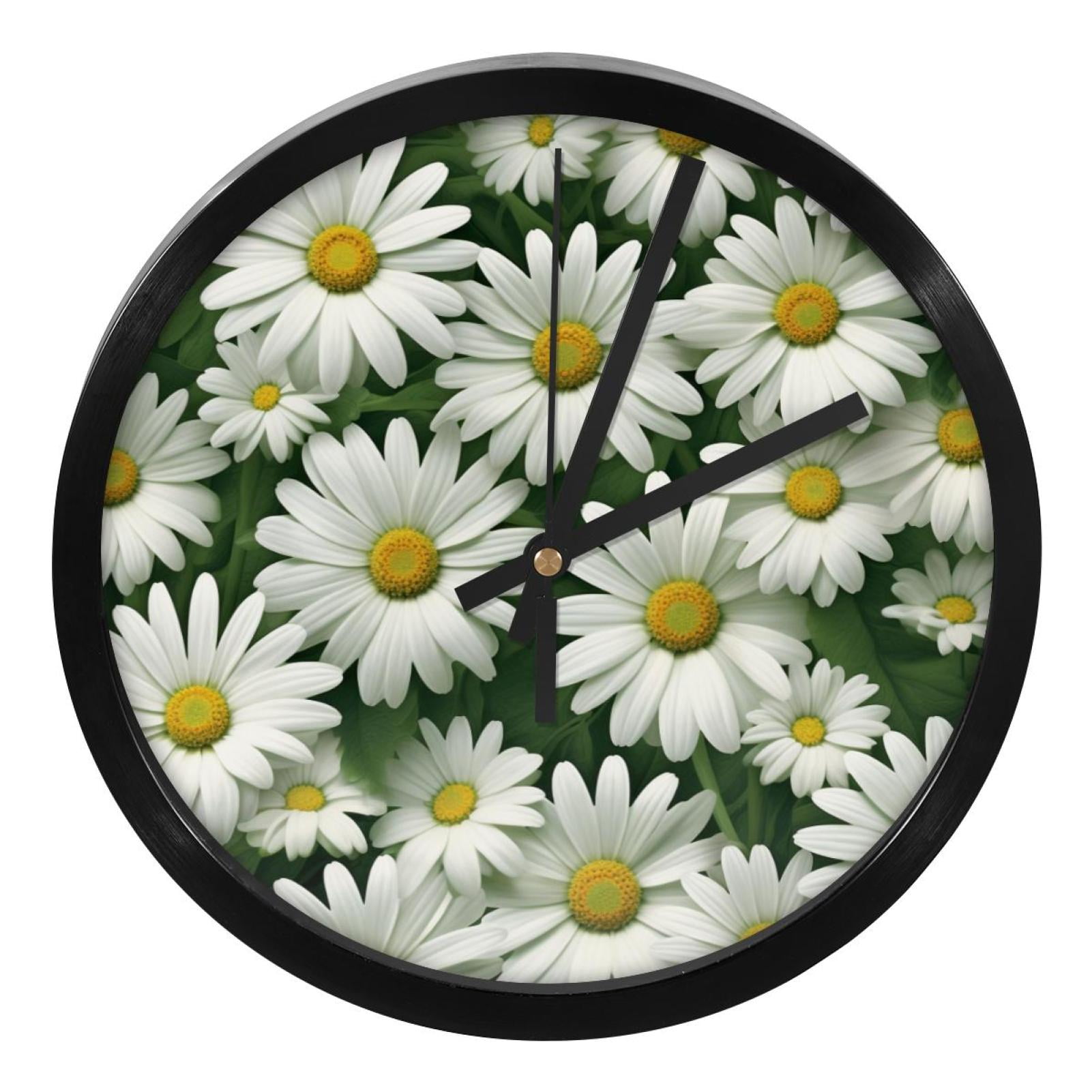 Little Daisy 9.8 Inch Round Digital Wall Clock Silent NonTicking