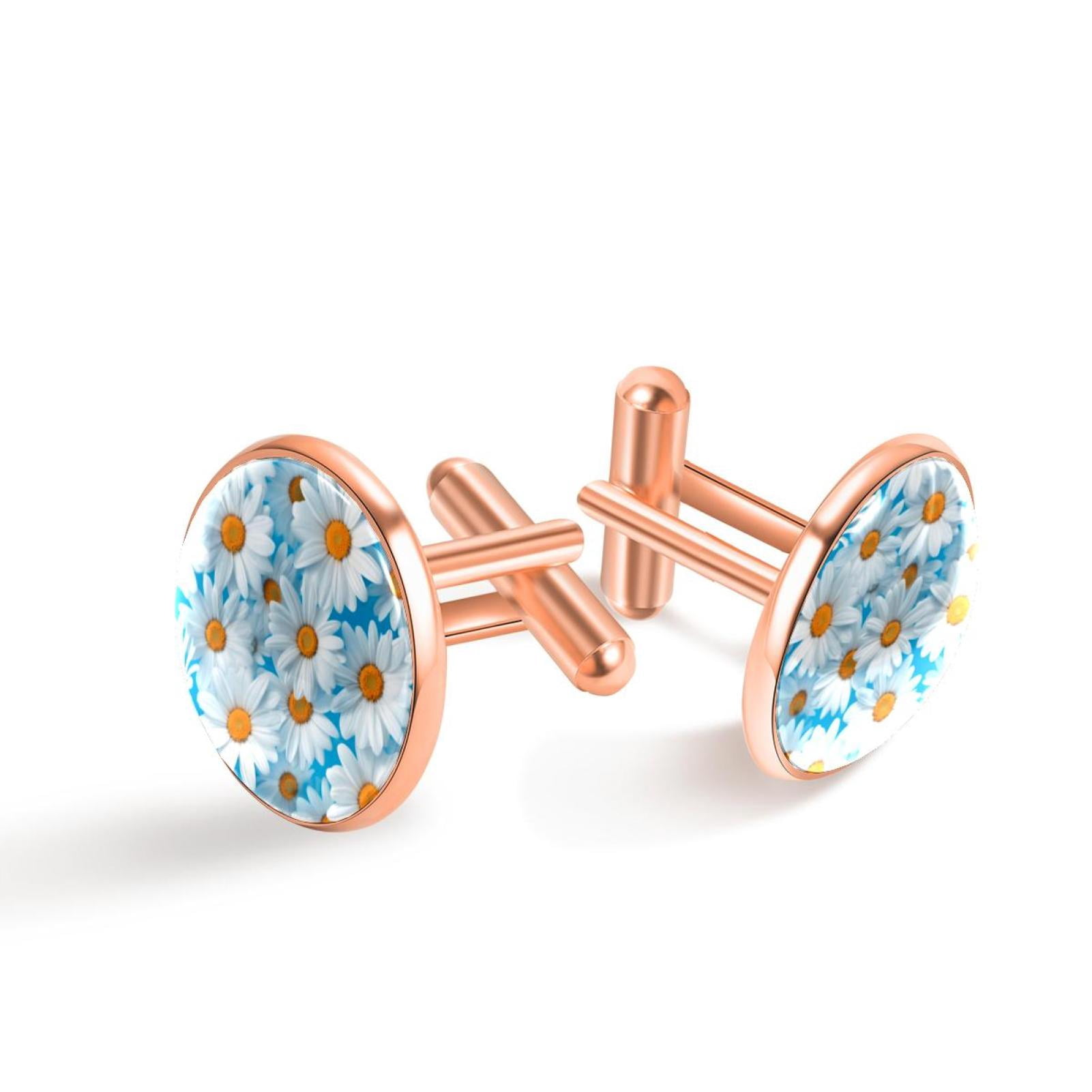 HELORET Men's Cufflinks With Purple CZ - Stainless Steel French Cuff Dress Cuff Links For Weddings, Gifts