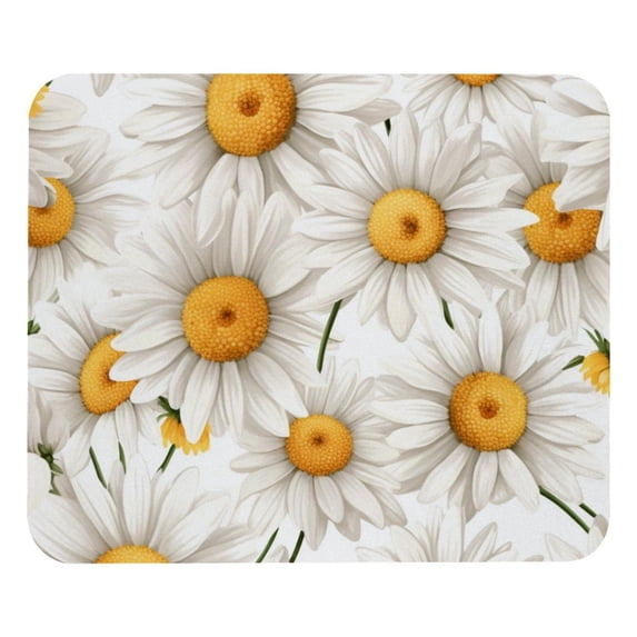 Little Daisy Printed Desk Mat Mousepad, Non-Slip Rubber Bottom, 8.3x9.8 Inch, Suitable for Office and Gaming