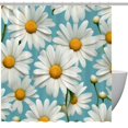 thumbnail image 1 of Little Daisy Waterproof Printed Shower Curtain Set with Hooks - Bathroom Decoration, 1 of 6