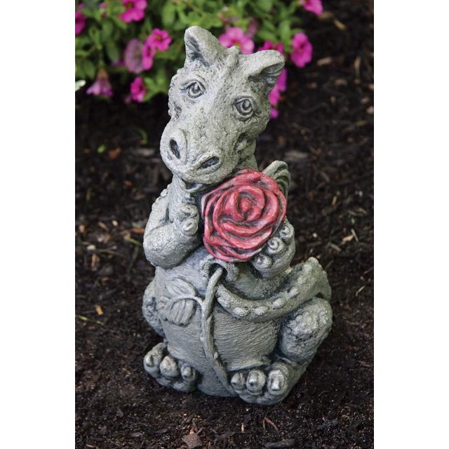Little Darling Dragon Baby 'Thorn' Solid Cast Stone Garden Statue a Great Home or Garden