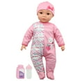 thumbnail image 1 of Little Darlings: 19" Cuddle Baby - Pink Kitty - Talking Baby Doll Set w/ Accessories, Makes 6 Different Baby Sounds, 1 of 7