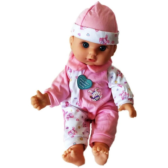 Little Darlings Sweet Baby Cuddle me 11 inch Doll with three Baby Sounds
