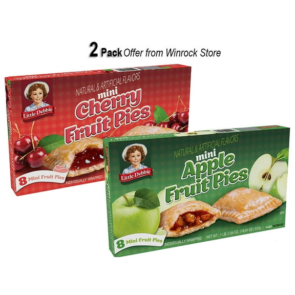 Little Debbie Apple Fruit Pies, 8 Count, 18.04 oz & Little Debbie Cherry Fruit Pies, 8 Count, 18.04 oz (2 Pack) Offer from Winrock Store