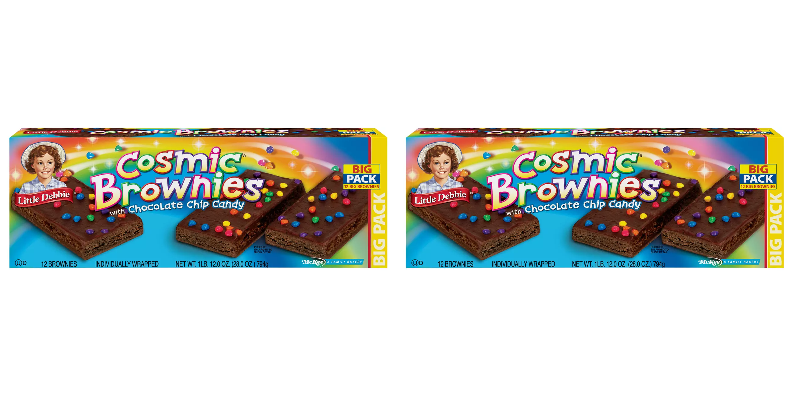 Little Debbie Big Pack Cosmic Brownies with Chocolate Chip Candy - 12 CT pack of 2