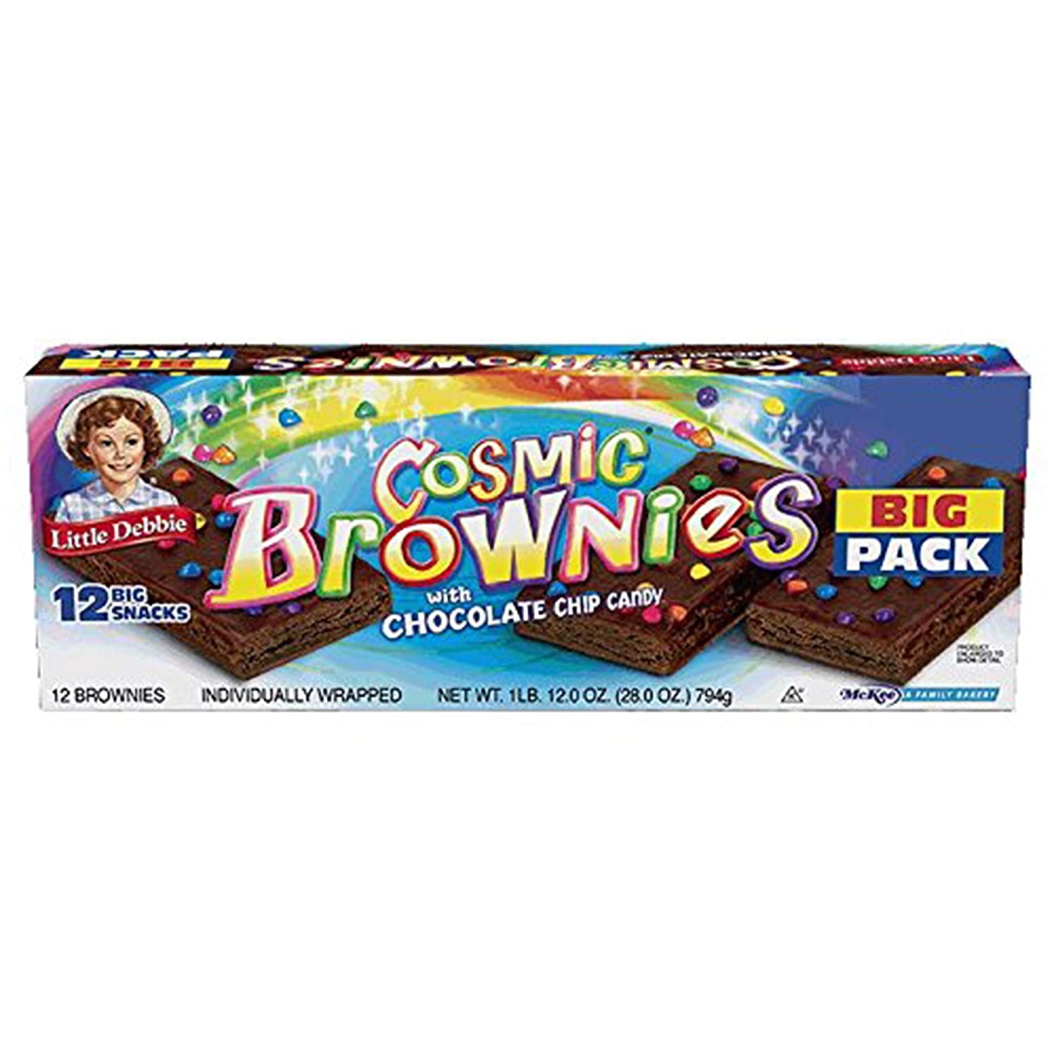 Little Debbie Big Pack Cosmic Brownies with Chocolate Chip Candy - 12 CT