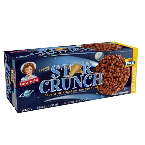 Little Debbie Big Pack Star Crunch Cosmic Snacks, 26.4 oz (12 count) - 2 Pack