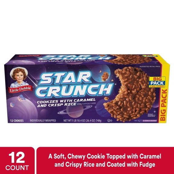 Little Debbie Big Pack Star Crunch Cosmic Snacks, 26.4 oz (12 count)