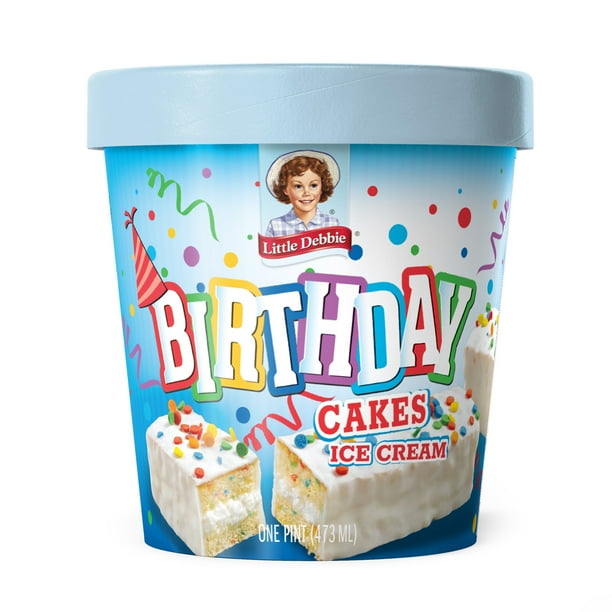 Little Debbie Birthday Cake Ice Cream, Cake Batter Ice Cream With Cake 