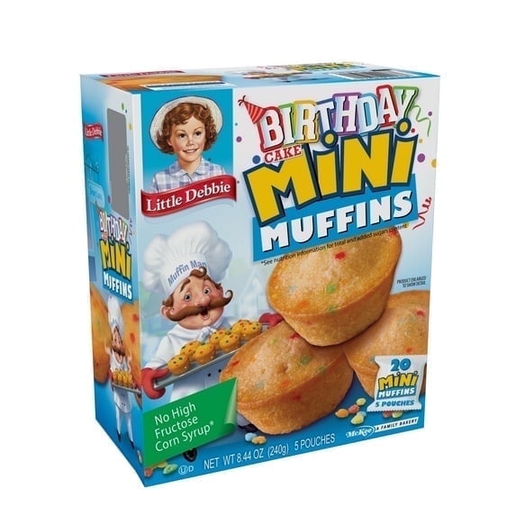 Little Debbie Birthday Cake Mini Muffins, 8.44 oz (5 Count)