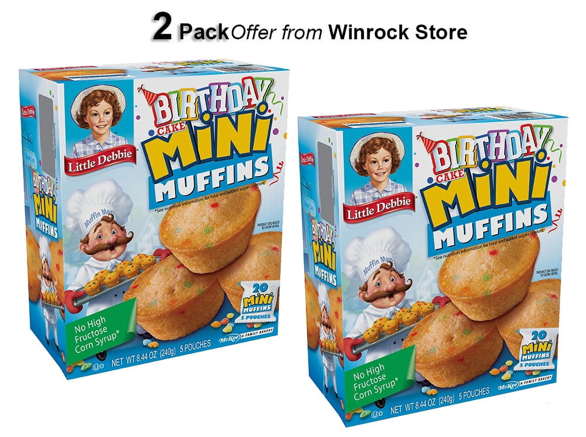 Little Debbie Birthday Cake Mini Muffins, 8.44 oz 5 count (2 Pack) Offer from Winrock Store