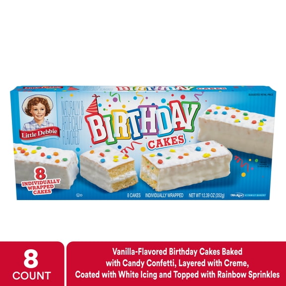 Little Debbie Birthday Cakes, 12.39 oz (8 count)