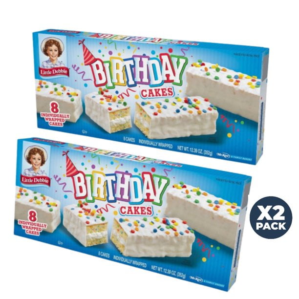 Little Debbie Birthday Cakes 12.39oz 8 Individually wrapped pack