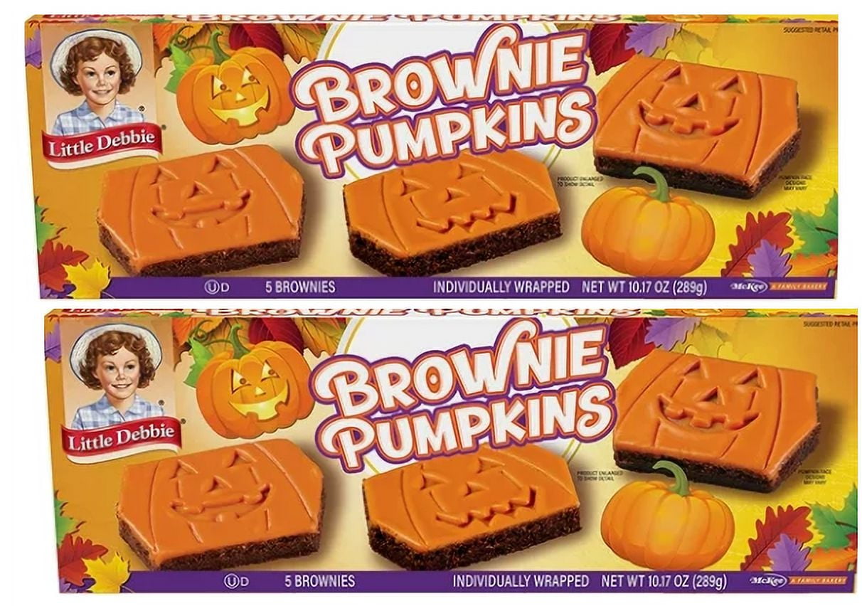 Little Debbie Brownie Pumpkins, 5 Individually Wrapped Brownies pack of