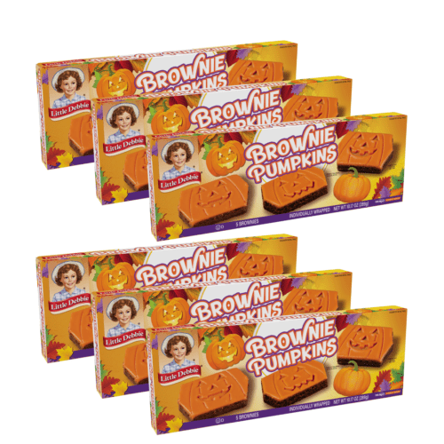 Little Debbie Brownie Pumpkins, 6 Boxes, 30 Individually Wrapped Fall