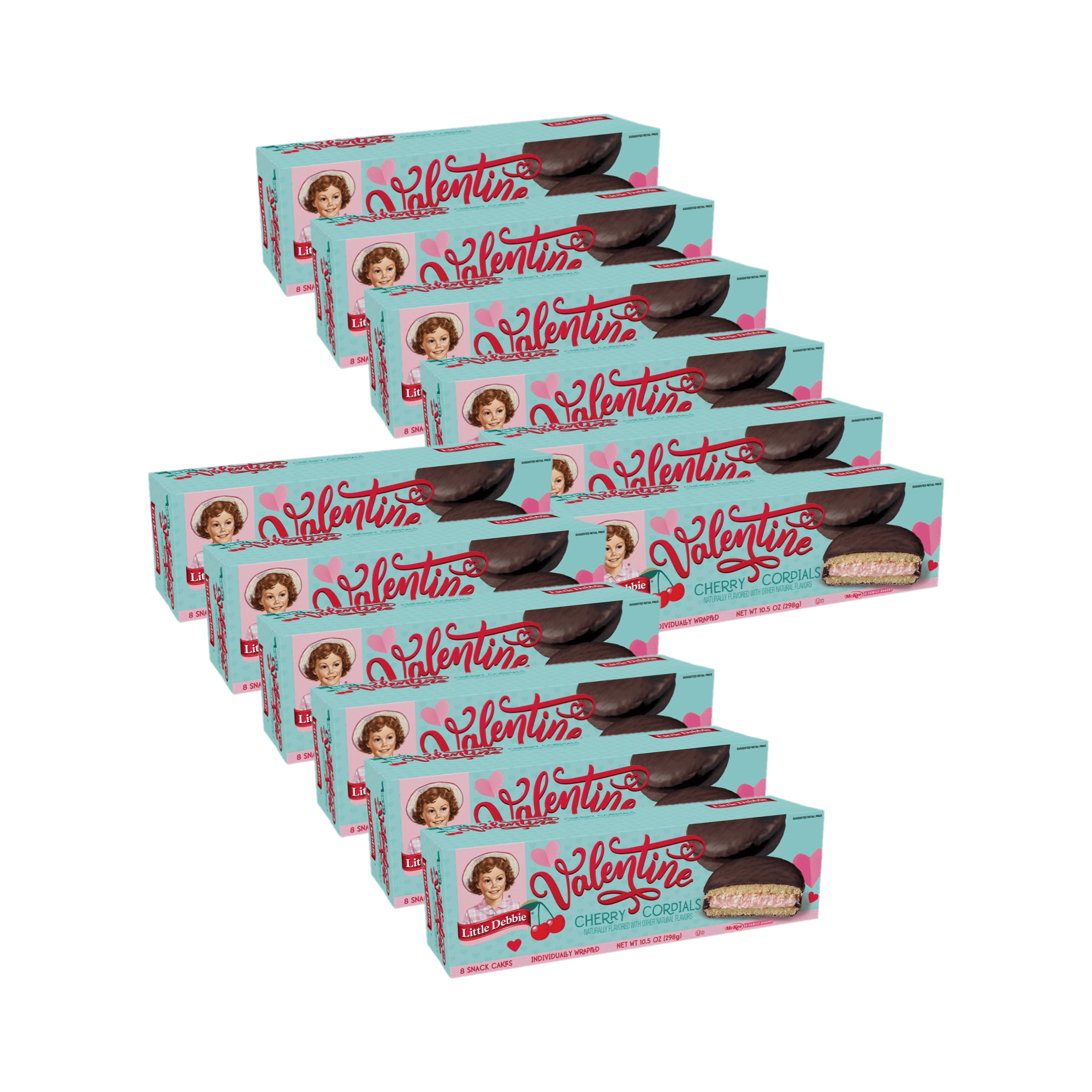 Little Debbie Cherry Cordials, 12 Boxes, 96 Individually Wrapped Snack Cakes