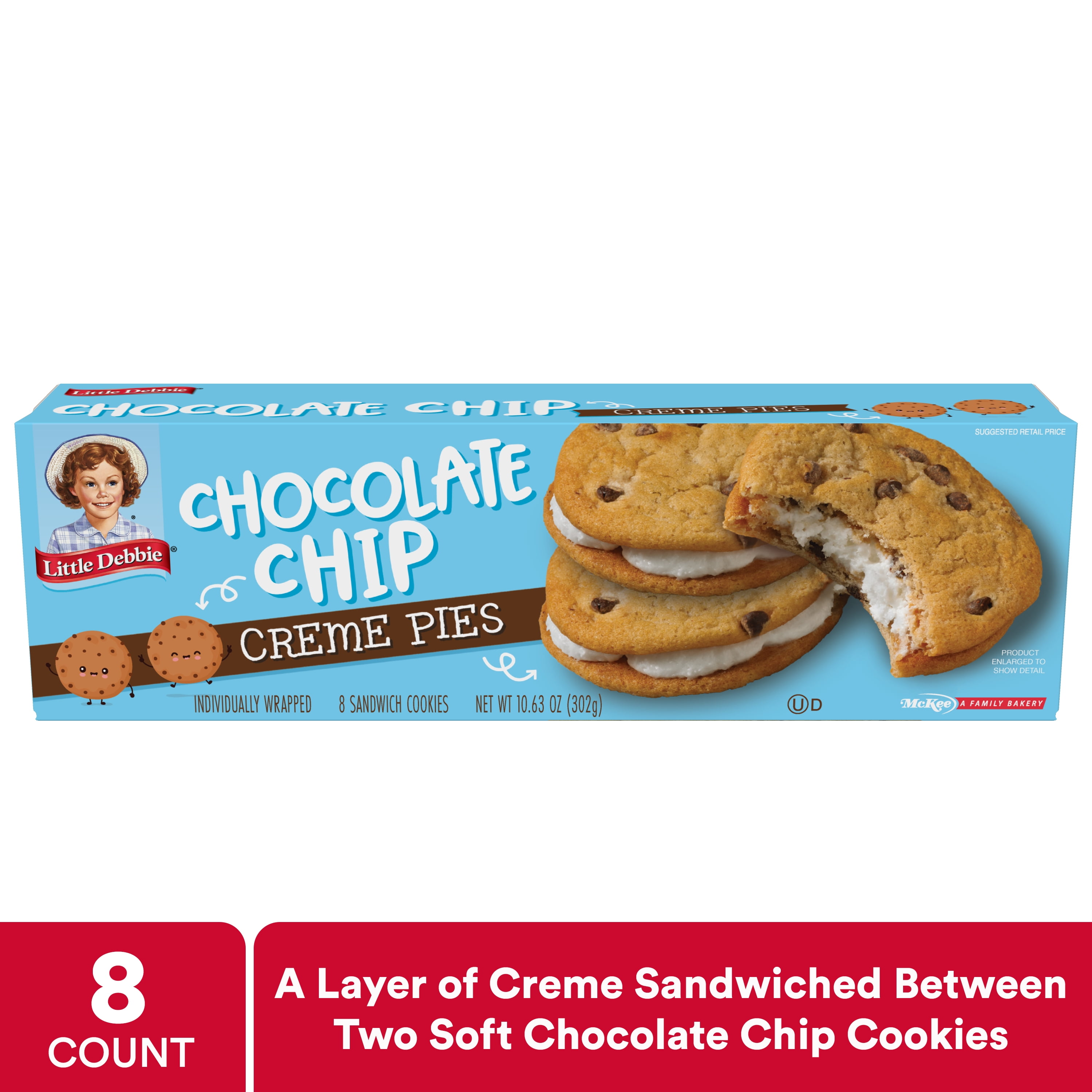 Little Debbie Chocolate Chip Creme Pies, 10.63 oz
