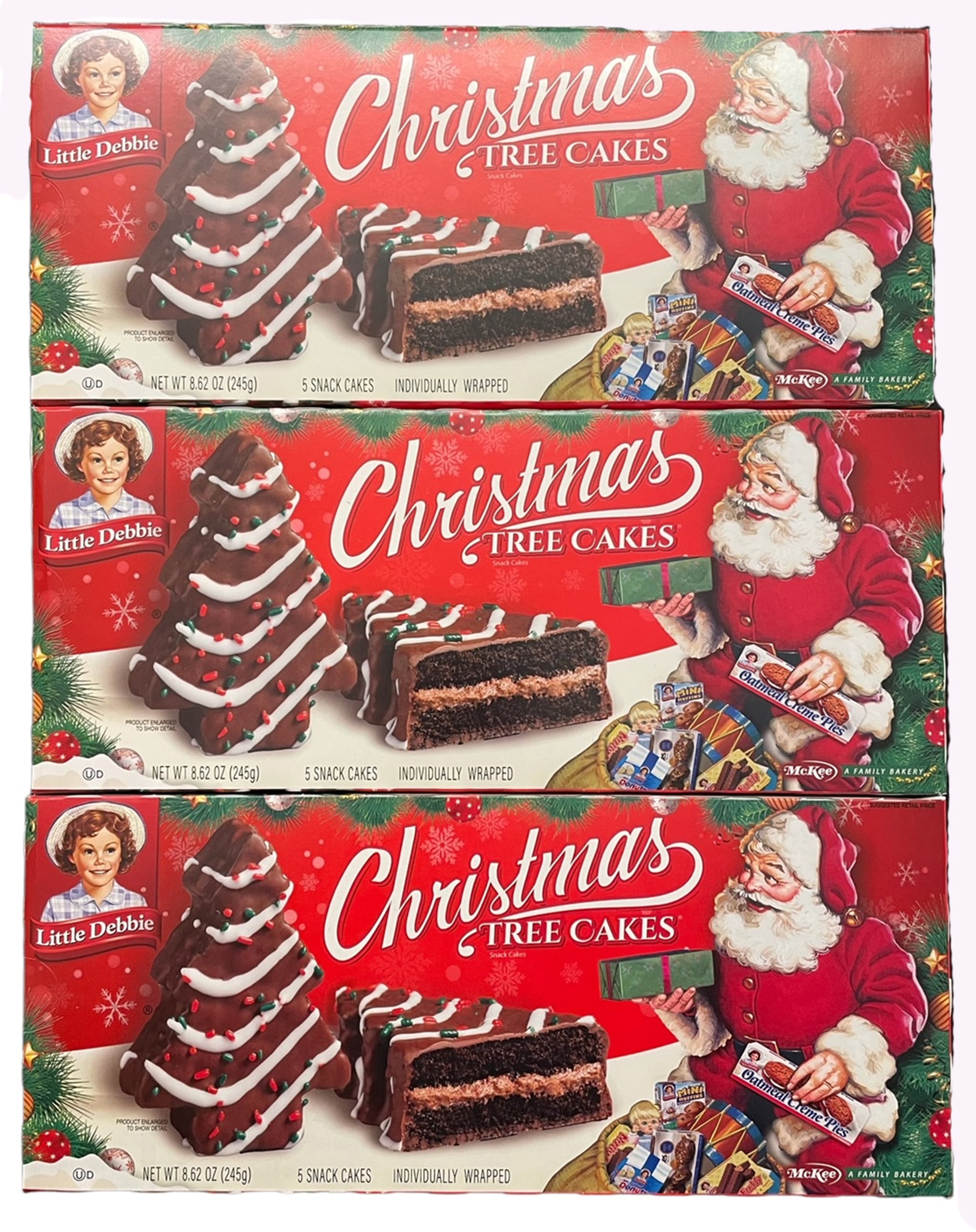 Little Debbie Chocolate Christmas Tree Cakes, Individually Wrapped, 5