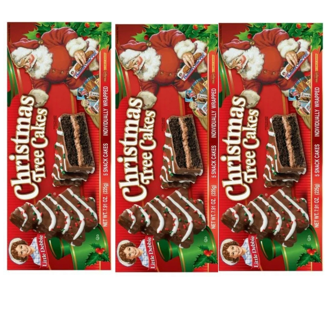 Little Debbie Chocolate Christmas Tree Cakes pack of 3