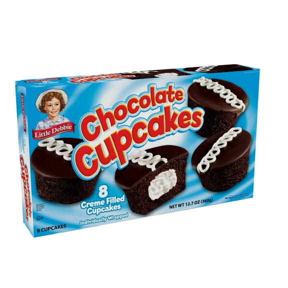Little Debbie Chocolate Cupcakes, Crme Filled, 14.83 oz (8 count)