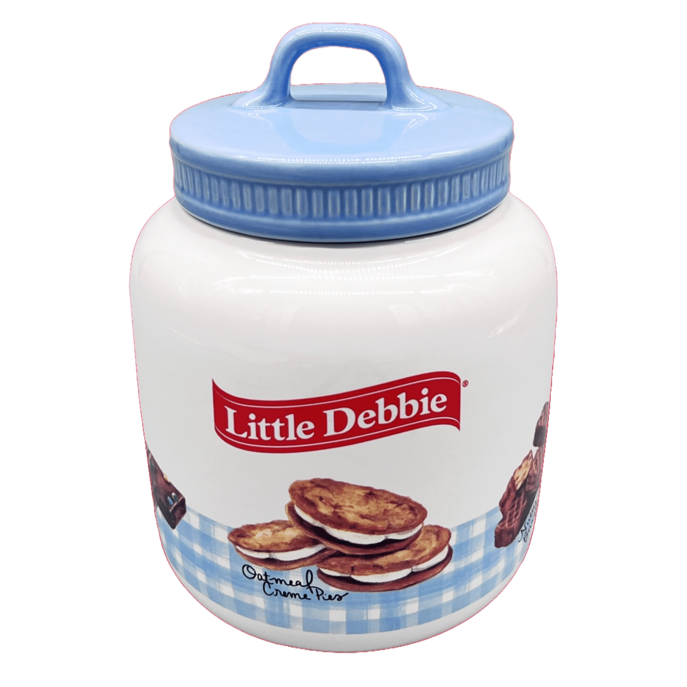 Little Debbie Collectible Gingham Ceramic Cookie Jar, 1 Count