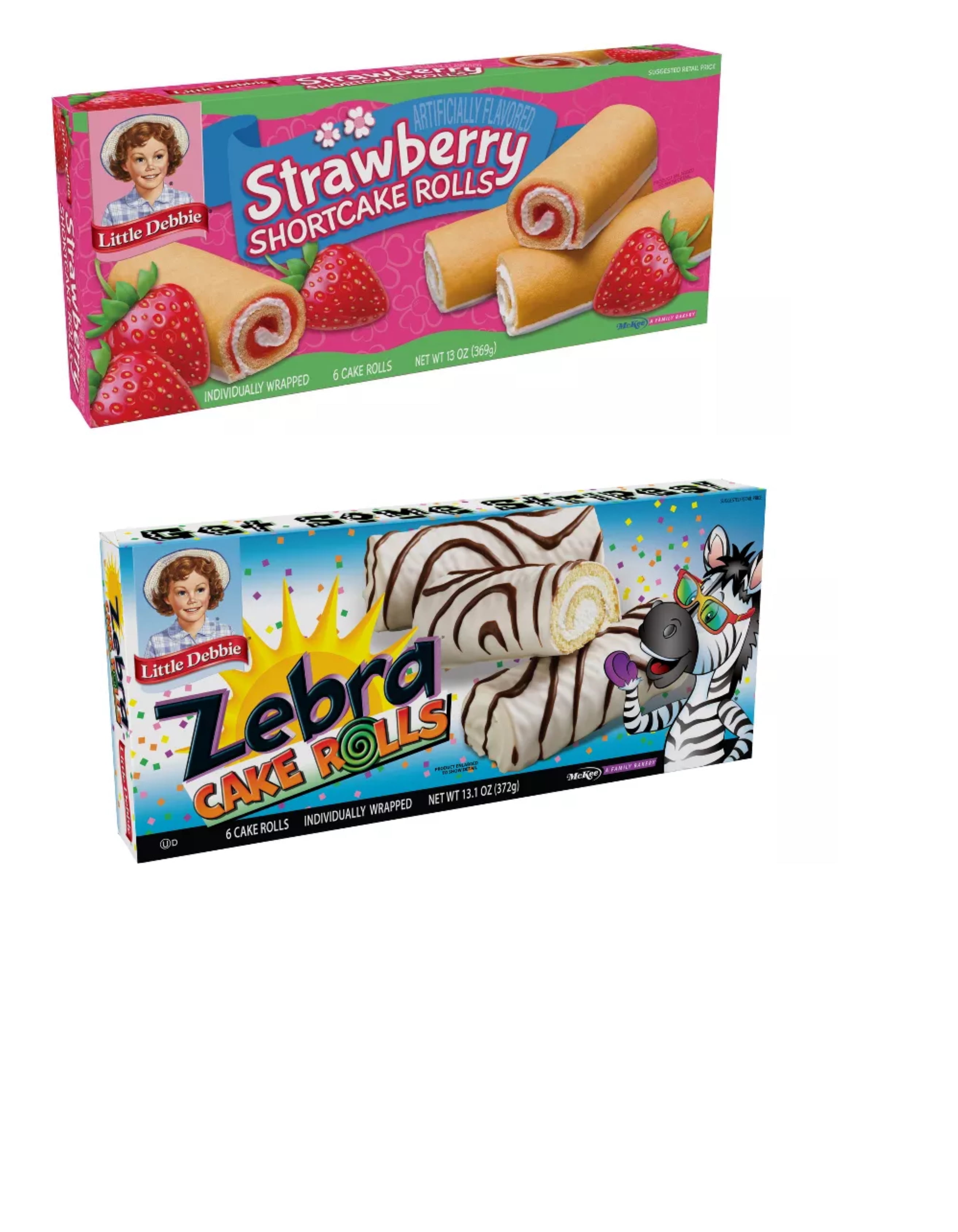 Little Debbie Combo Strawberry Shortcake & Zebra Cake Rolls Combo