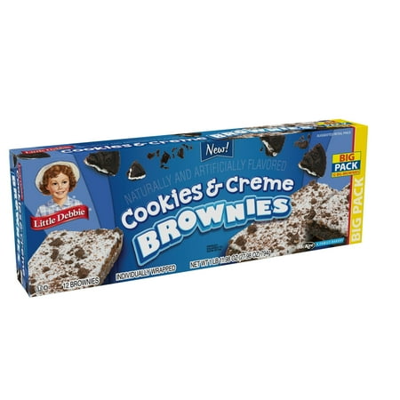 Little Debbie Cookies & Creme Brownie Snack Cake-11.98 oz ( 2 Pack )