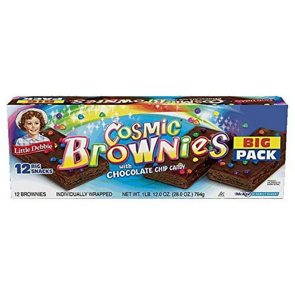 Little Debbie Cosmic Brownies with Chocolate Chip Candy Big Pack 28 Oz