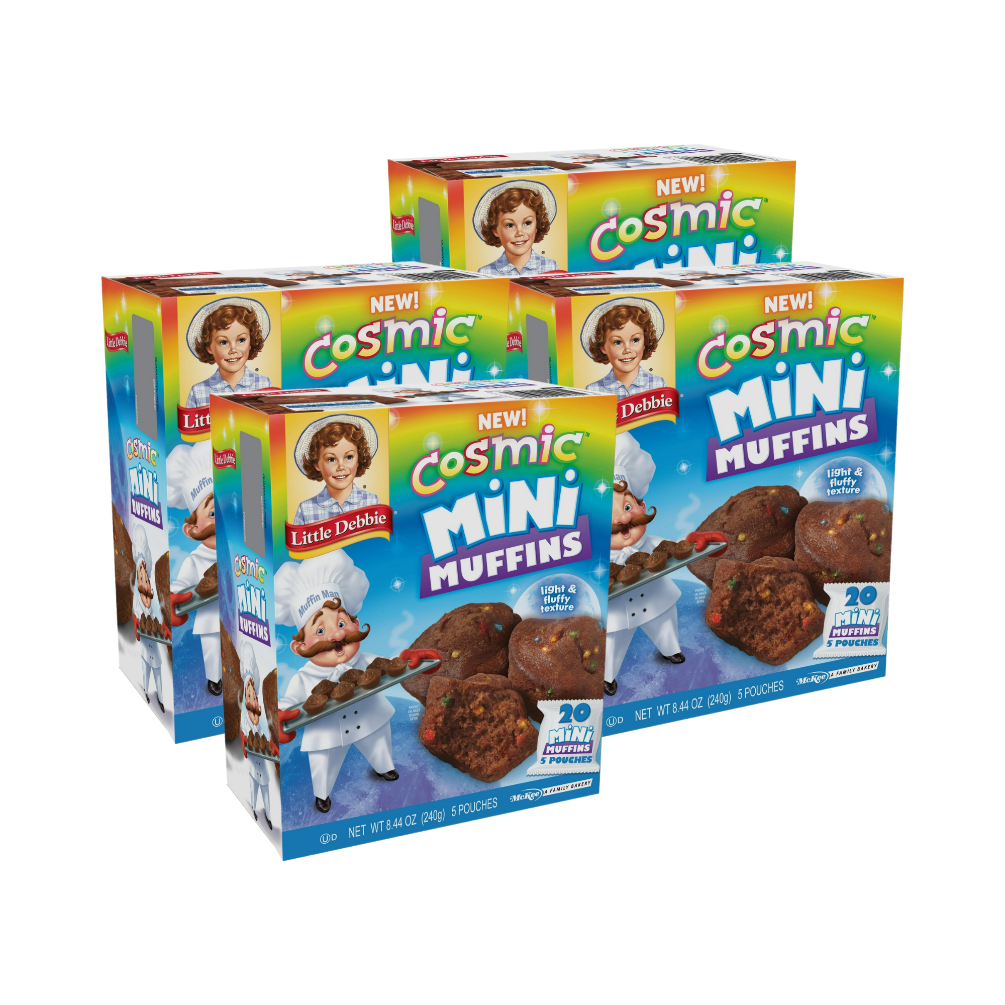 Little Debbie Cosmic Mini Muffins, 4 Boxes, 20 Pouches