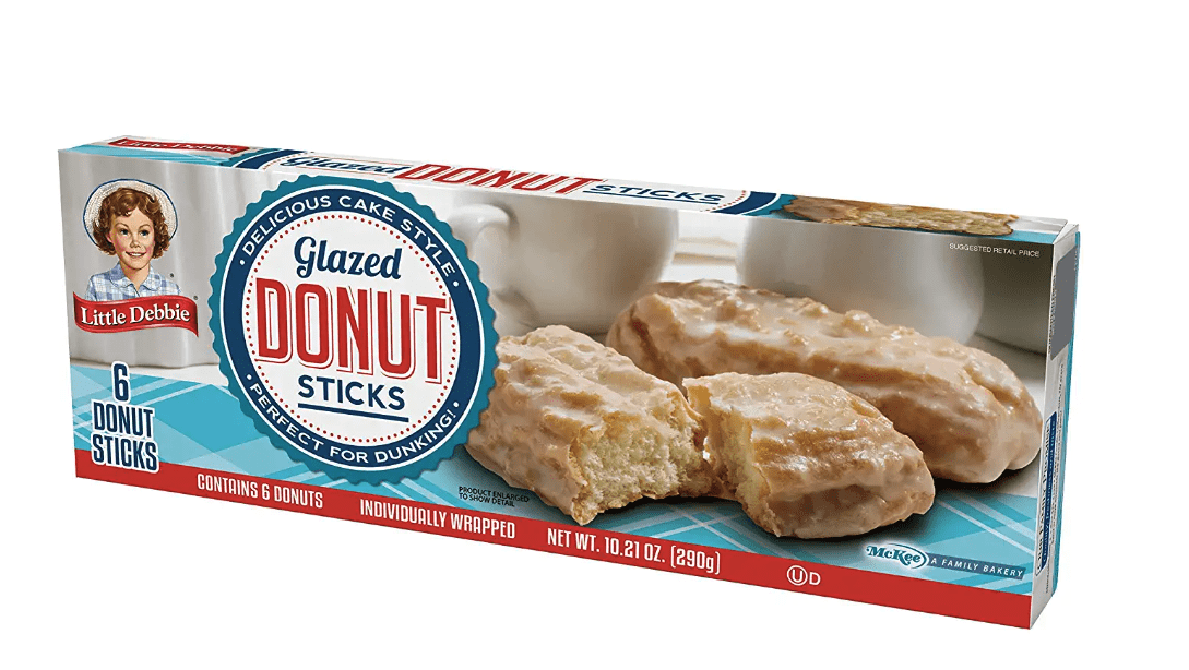 Little Debbie Donut Sticks 6 Individually Wrapped Snack Cakes, 10 Oz