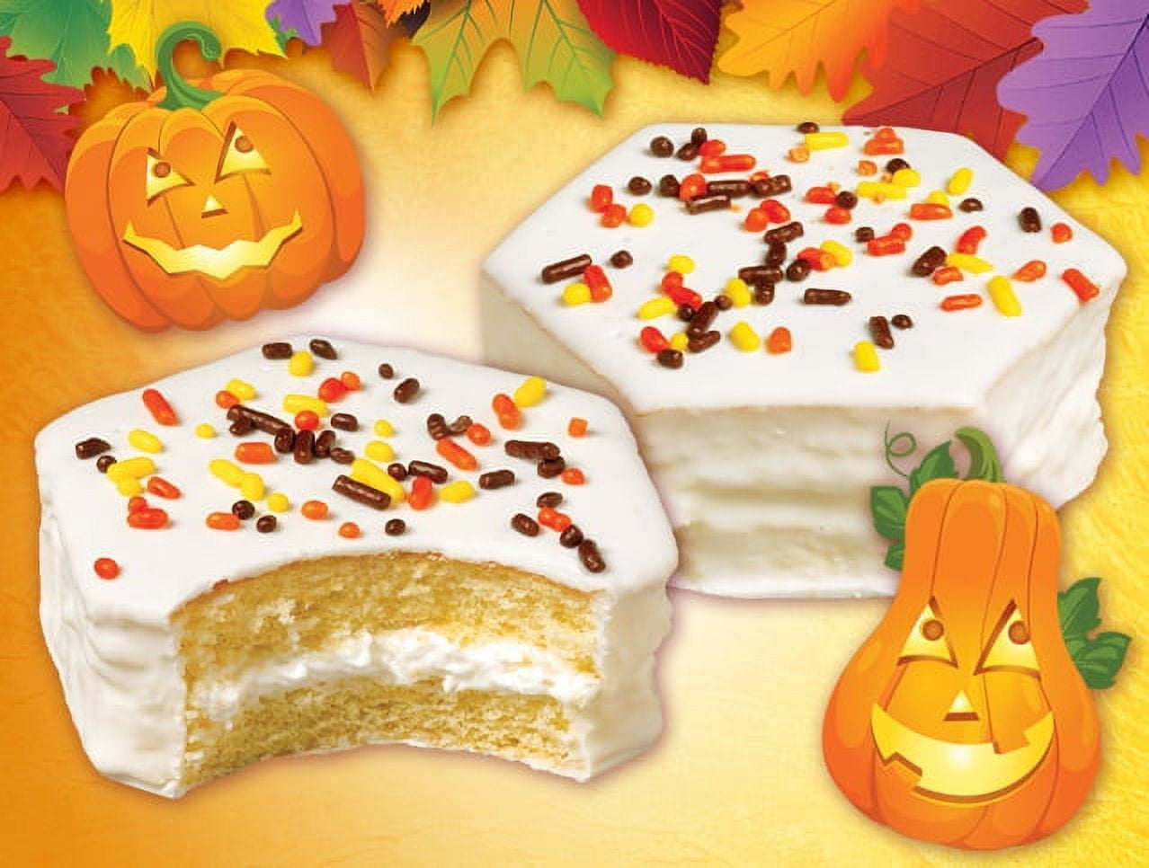 Little Debbie Fall Party Cakes (Vanilla) 10 pk./12.22 oz. (2 Boxes)