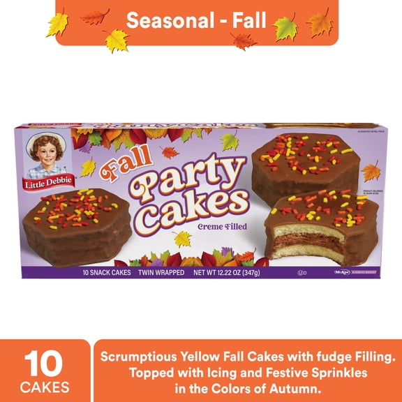 Little Debbie Fall Party Chocolate Snack Cakes, 12.22 oz (10 count)