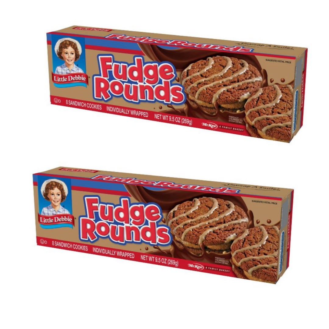 Little Debbie Fudge Rounds 8pk/9.5oz pack of 2