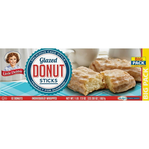 Little Debbie Glazed Donut Sticks - Big Pack - 12 ct (Pack of 2)
